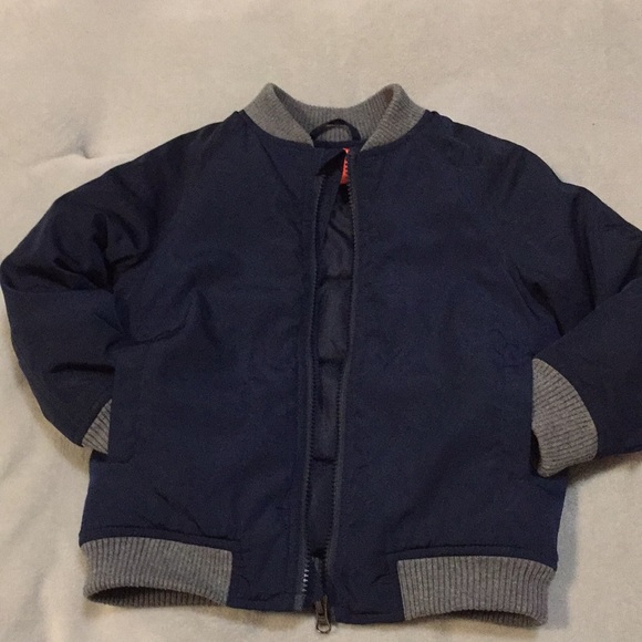 4 yr boys blue padded bomber jacket  EUC - Picture 3 of 11